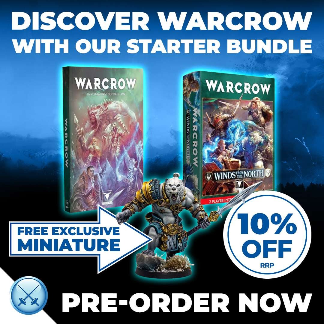 WaylandGames's tweet image. 🧙‍♂️ #Warcrow Pre-Order Bundle is now available for pre-order!

Discover @corvusbelli_ 's latest wargame set in the fascinating world of Lindwurm.

Pre-order the starter bundle now and receive a free Ahlwardt Ice Bear exclusive miniature: wayland.uk/ndj