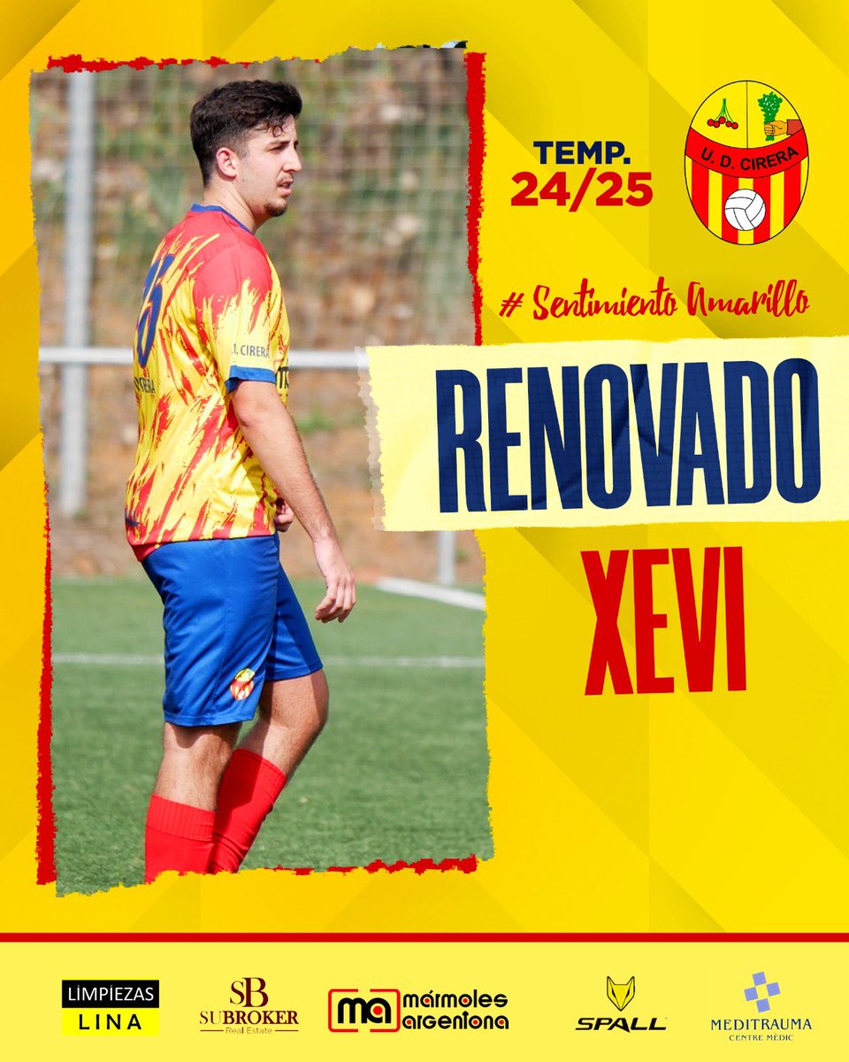 ud_cirera's tweet photo. ✍️ | 𝐗𝐞𝐯𝐢 𝟐𝟎𝟐𝟓.

Importantísimo dentro y fuera del terreno de juego. Xevi se convierte en segundo capitán del equipo y será pieza fundamental en la 2024/25.

#UDCirera https://t.co/IAuBZrSSLN