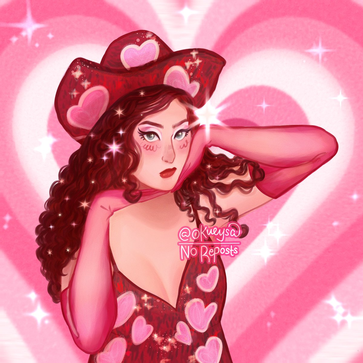oku_eysa's tweet photo. twitter algo hates me fr but nyways here's miss chappell to un-roan ur feed #chappellroanfanart #chappellroan https://t.co/cZcpcqXLhq