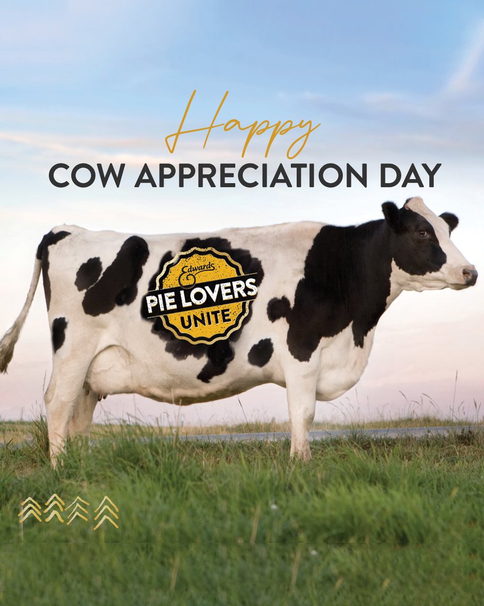 EdwardsDesserts's tweet image. Today we take a moment to thank the humble bovine, without which our tasty lineup of crème pies and cheesecakes would simply not exist. Or, to put it another way, we consider cows to be udderly critical.