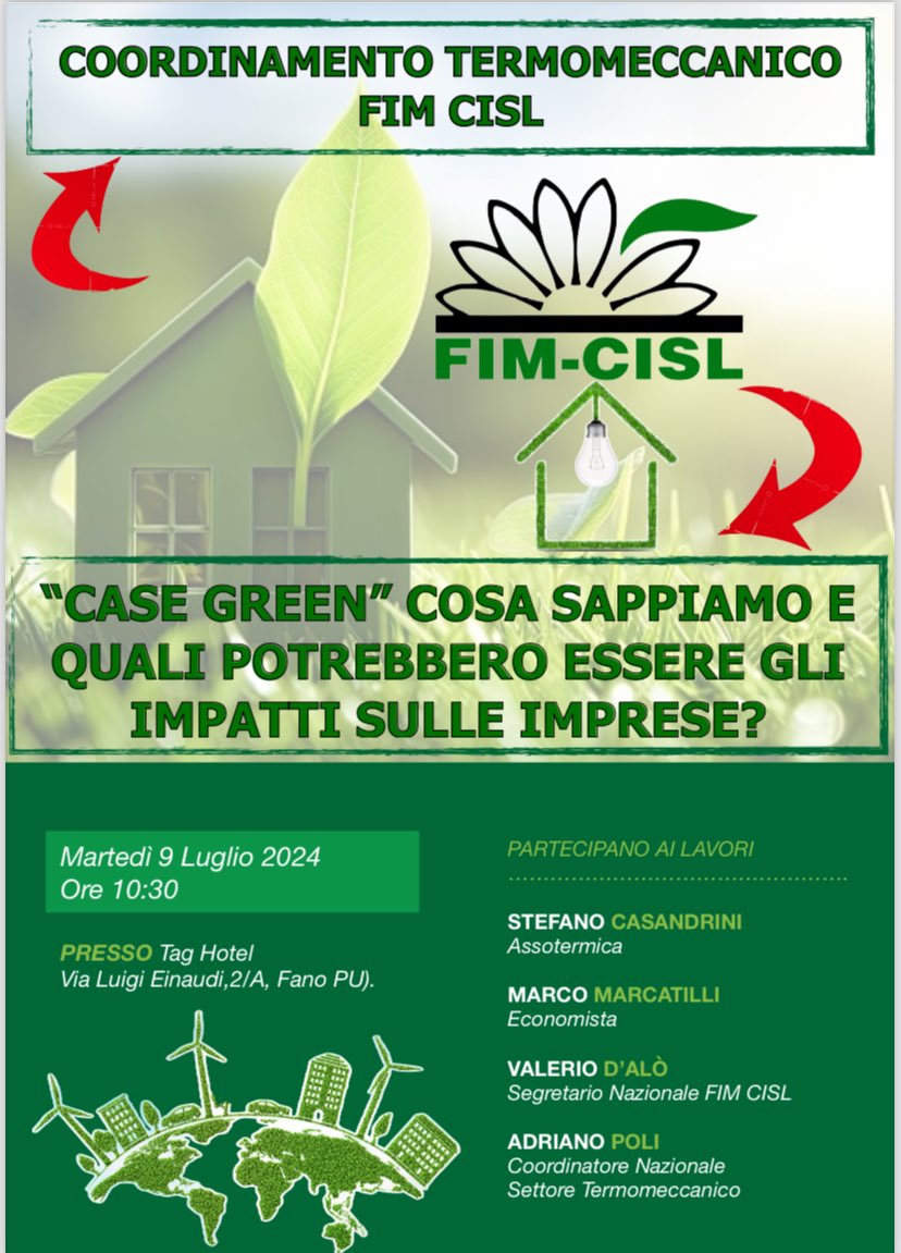FIM Cisl VERONA (@fimverona) on Twitter photo Oggi un grande appuntamento nazionale: il coordinamento nazionale termomeccanico della Fim Cisl nazionale.
<a href="/Poli_adria/">Adriano Poli</a>
<a href="/valeriodalo78/">Valerio D'Alò</a>
<a href="/FIMCislStampa/">Fim Cisl Nazionale</a>
#FimCisl #metalmeccanici #metalworker #TERMOMECCANICO #verona #fim #marche #casa #casagreen Oggi un grande appuntamento nazionale: il coordinamento nazionale termomeccanico della Fim Cisl nazionale.
<a href="/Poli_adria/">Adriano Poli</a>
<a href="/valeriodalo78/">Valerio D'Alò</a>
<a href="/FIMCislStampa/">Fim Cisl Nazionale</a>
#FimCisl #metalmeccanici #metalworker #TERMOMECCANICO #verona #fim #marche #casa #casagreen