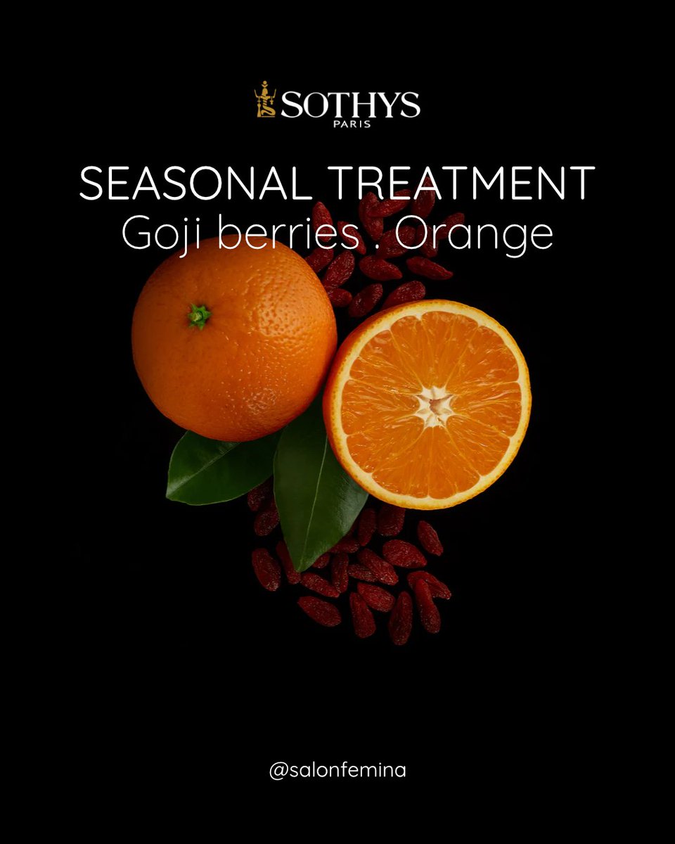 ✨ #SOTHYS Seasonal Treatment: 

,Indulge yourself with the all new Seasonal Treatment - ❤️❤️ Body treatment with fruity and gourmet notes of Goji berry and orange.
.
 ☎️ 331-3333 for appointments &amp; inquiries. Also do check out our website for menu pricing &amp; bookings.