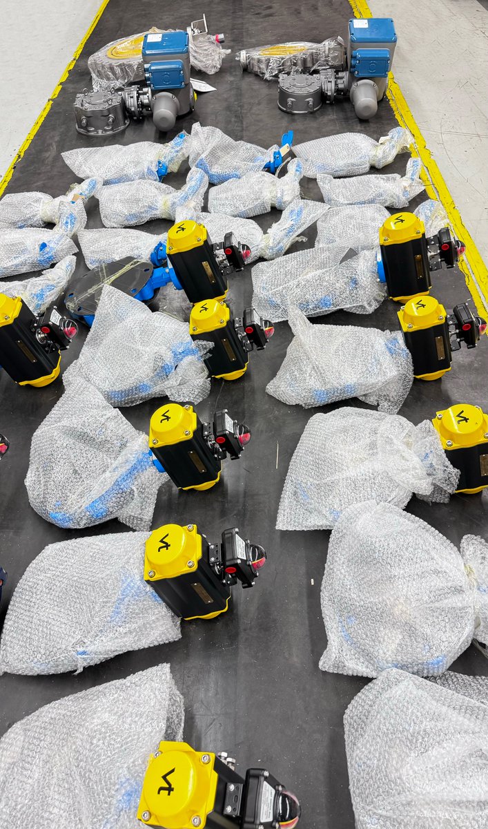 VahnTech's tweet photo. VAHN-TECH Valves &amp; Actuator assemblies being prepared for shipment to a Power Station in North America https://t.co/4QueJ7uW9K