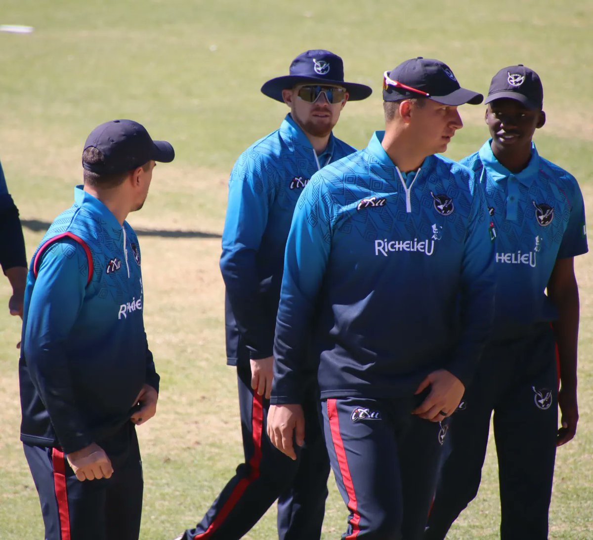 CricketNamibia1's tweet photo. Punjab Cricket Association🏏267/10
Richelieu Eagles target is 268. #OneAfricaTv #RichelieuEagles #IXU #triodata #Airlink #Radiowave #NOVA #itstorga #Freshfm #Airlink #EaglesPride https://t.co/J7bqdn7Ovl