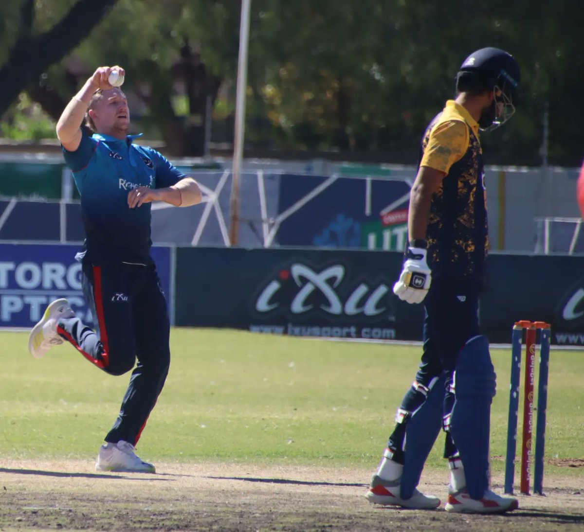 CricketNamibia1's tweet photo. Punjab Cricket Association🏏267/10
Richelieu Eagles target is 268. #OneAfricaTv #RichelieuEagles #IXU #triodata #Airlink #Radiowave #NOVA #itstorga #Freshfm #Airlink #EaglesPride https://t.co/J7bqdn7Ovl