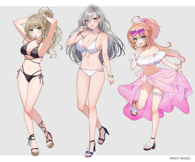 #BWSummer2024 にて、Blitz Wingの松永依織さん、皇美緒奈さん、朝倉杏子さん、伊月知世さん、白河しらせさん、蜜乃木ジルさん、時庭らんぜさんの水着ビジュアルを描かせていただきました