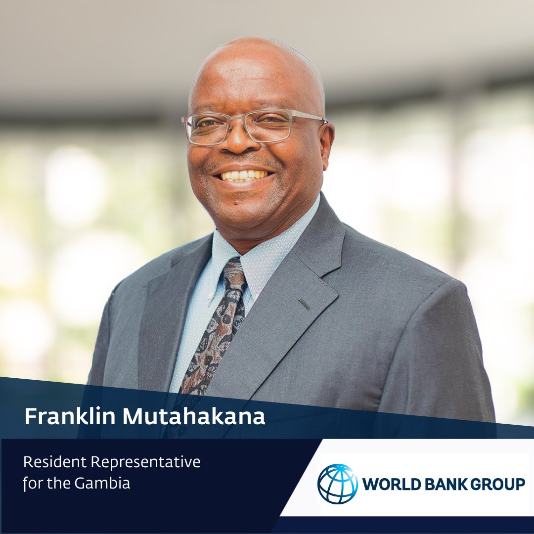 Welcome <a href="/FrankMutahakana/">Franklin Mutahakana</a>, our new World Bank Group's Resident Representative for #TheGambia. He will lead <a href="/WorldBank/">World Bank</a>, <a href="/IFC_org/">IFC</a>, <a href="/WBG_IDA/">IDA - World Bank</a> &amp; <a href="/MIGA/">MIGA</a> efforts to enhance development support across the country.
👉wrld.bg/NAPZ50SxKzM