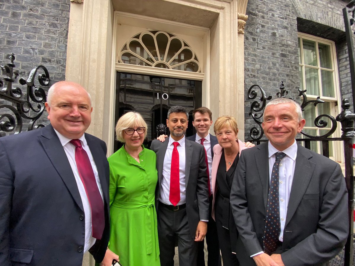 PJFerguson18's tweet image. With Glasgow colleagues at Downing St after meeeting with @Keir_Starmer, our Prime Minister.