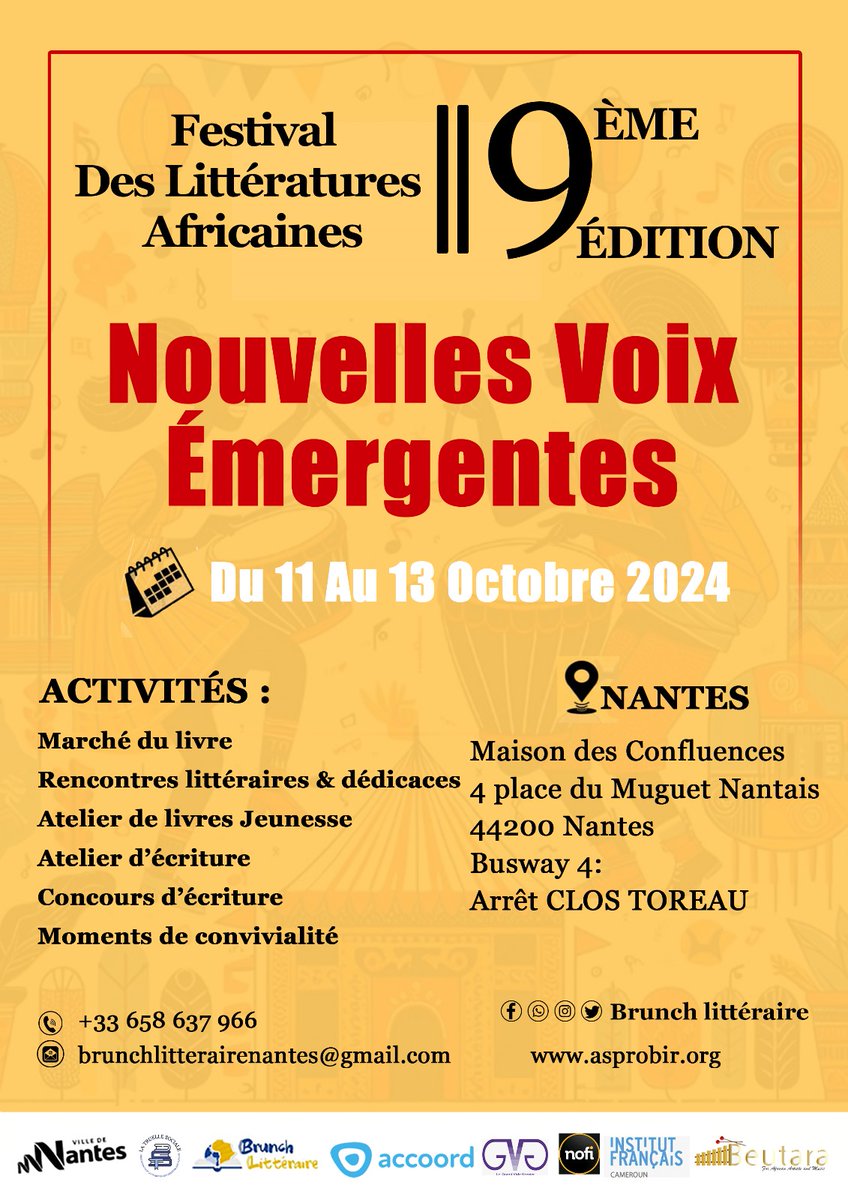 BrunchLitt44's tweet photo. @TCHIMBAKALA1 @JTAtv5monde Nous aimons votre professionnalisme et espérons venir présenter notre festival bientôt https://t.co/aoqFC4B381