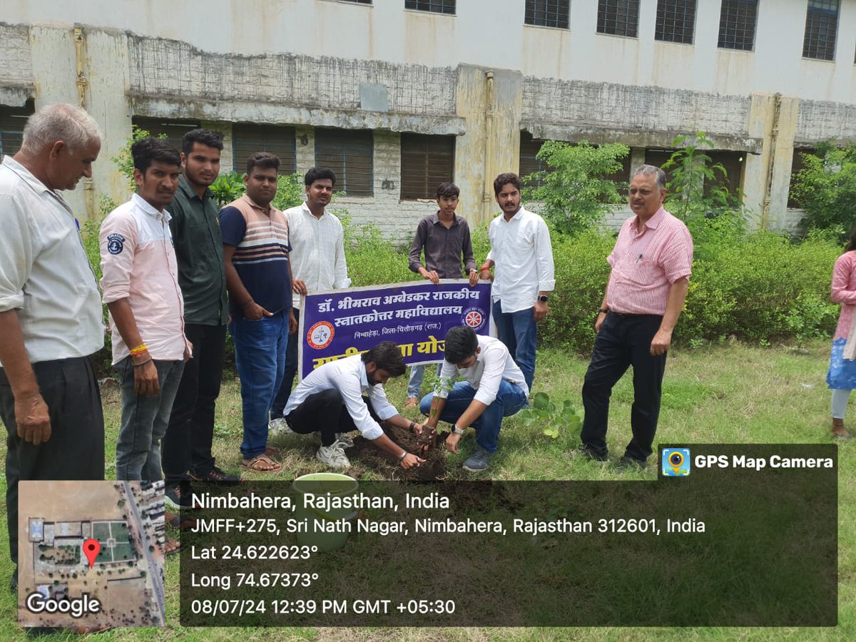 nssgcnbh's tweet photo. NSS Unit of Govt P.G. College,  Nimbahera took the initative under Plantation drive. #एक_पेड़_माँ_के_नाम 🌳अभियान के तहत वृक्षारोपण कार्यक्रम 🌲🎄🌱
@NssRajasthan
@_NSSIndia @bhagwan_prof @DrNeelam_Sethi https://t.co/n5YkmSxbG9