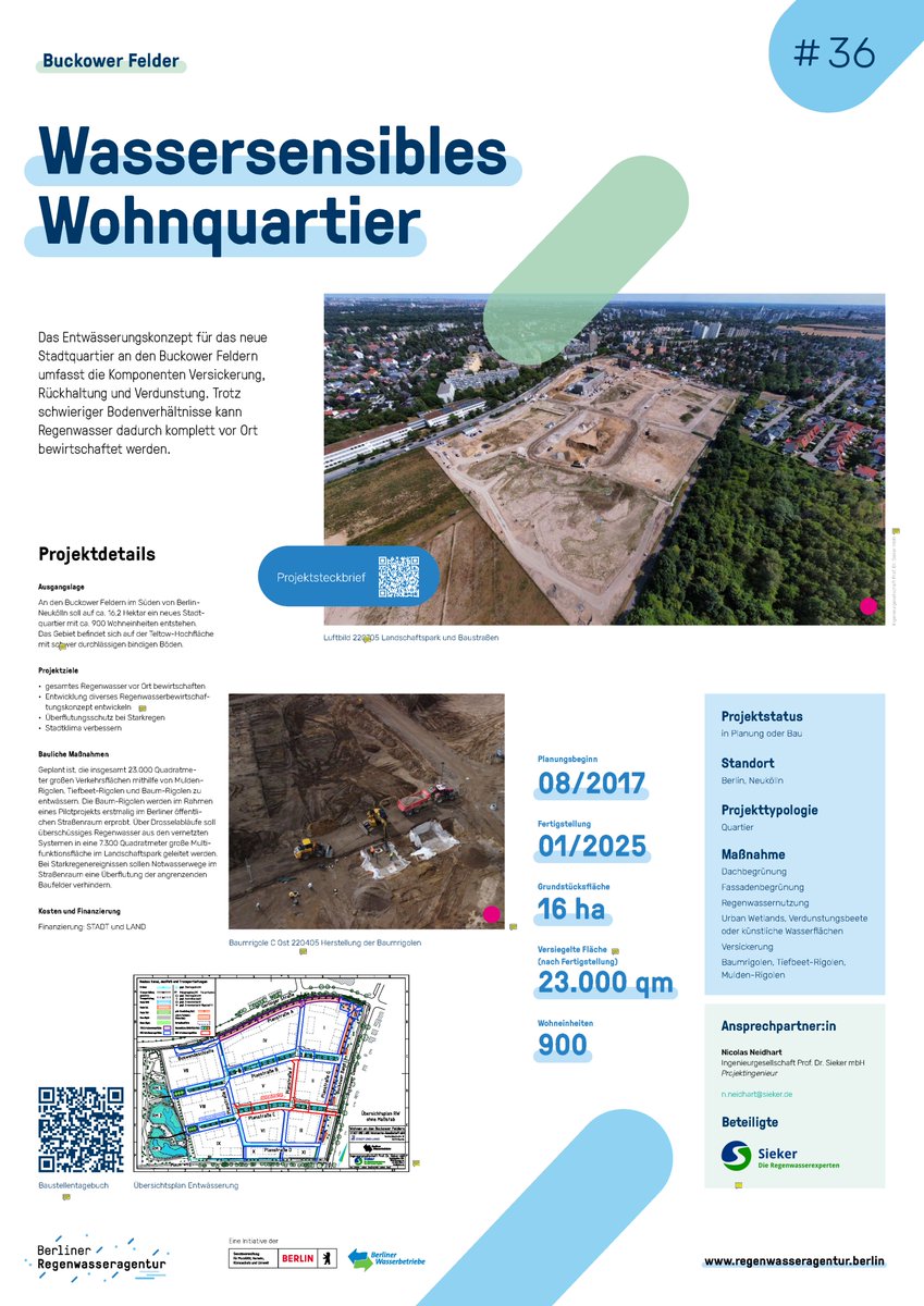 REGENIAL!

Vielen Dank  für die erneute Aufmerksamkeit für unser Projekt Buckower Felder. Gemeinsam arbeiten wir an einer nachhaltigen  Zukunft und der Umsetzung der #Regenwende in unserer #Schwammstadt.

#Regenwende #Schwammstadt #BuckowerFelder