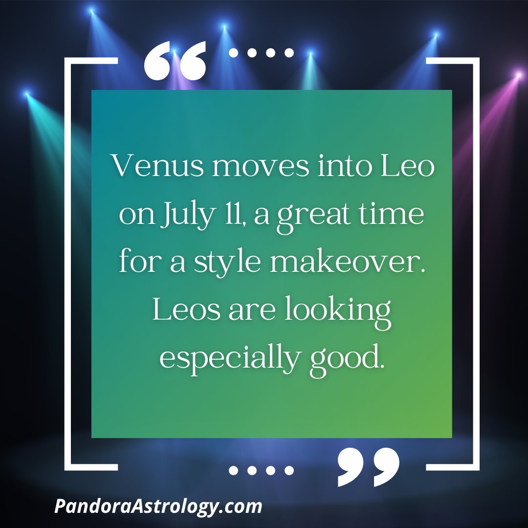 pandoraastro's tweet image. 💇‍♀️ #VenusInLeo #StyleUpdate