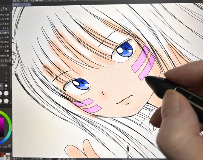 ちゃんと描いてますのよ(=゜ω゜)ノ AIは紙には描けんのだよ…  あ、でも紙に描いてる画像は作れるか…
