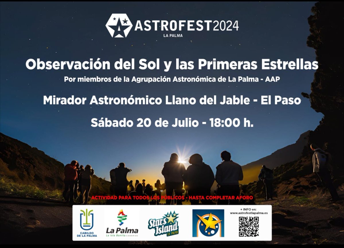 No te lo puedes perder, el sábado 20 de julio desde las 18 en el mirador del llano del Jable.