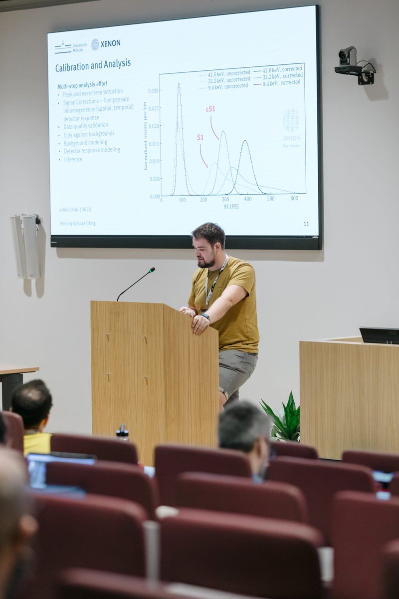 XENONexperiment (@xenonexperiment) on Twitter photo We are excited to announce that Henning Schulze Eißing, <a href="/uni_muenster/">Universität Münster</a> PhD, presented a talk at #IDM2024 in L'Aquila about the WIMP Dark Matter searches with XENONnT: competitive sensitivity to WIMP and other dark matter candidates.
We are proud! 🌟🌌
#XENONnT #DarkMatter #IDM2024 We are excited to announce that Henning Schulze Eißing, <a href="/uni_muenster/">Universität Münster</a> PhD, presented a talk at #IDM2024 in L'Aquila about the WIMP Dark Matter searches with XENONnT: competitive sensitivity to WIMP and other dark matter candidates.
We are proud! 🌟🌌
#XENONnT #DarkMatter #IDM2024