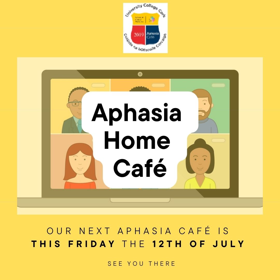 AphasiaHomeCafe's tweet photo. Our next Aphasia Café is this Friday at 11am!    

You will have received your email! Don’t forget your tea or coffee and we’ll see you on Friday!    

If you or anyone you know is experiencing Aphasia and would like to know more about our group email aphasiacafe@uccsocieties.ie https://t.co/ffiCZoNABc
