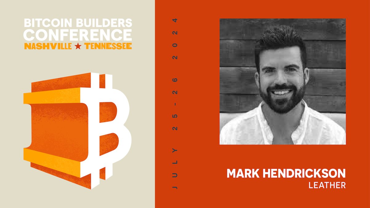 Speaker Announced: Mark Hendrickson

<a href="/markymark/">Mark Hendrickson | mark.btc</a>, general manager of <a href="/LeatherBTC/">Leather - Grow your Bitcoin</a>, will be speaking at the Bitcoin Builders Conference.

Discover how wallets like <a href="/LeatherBTC/">Leather - Grow your Bitcoin</a> are revolutionizing the Bitcoin economy and onboarding new users.

Register now: bitcoinbuilders.io