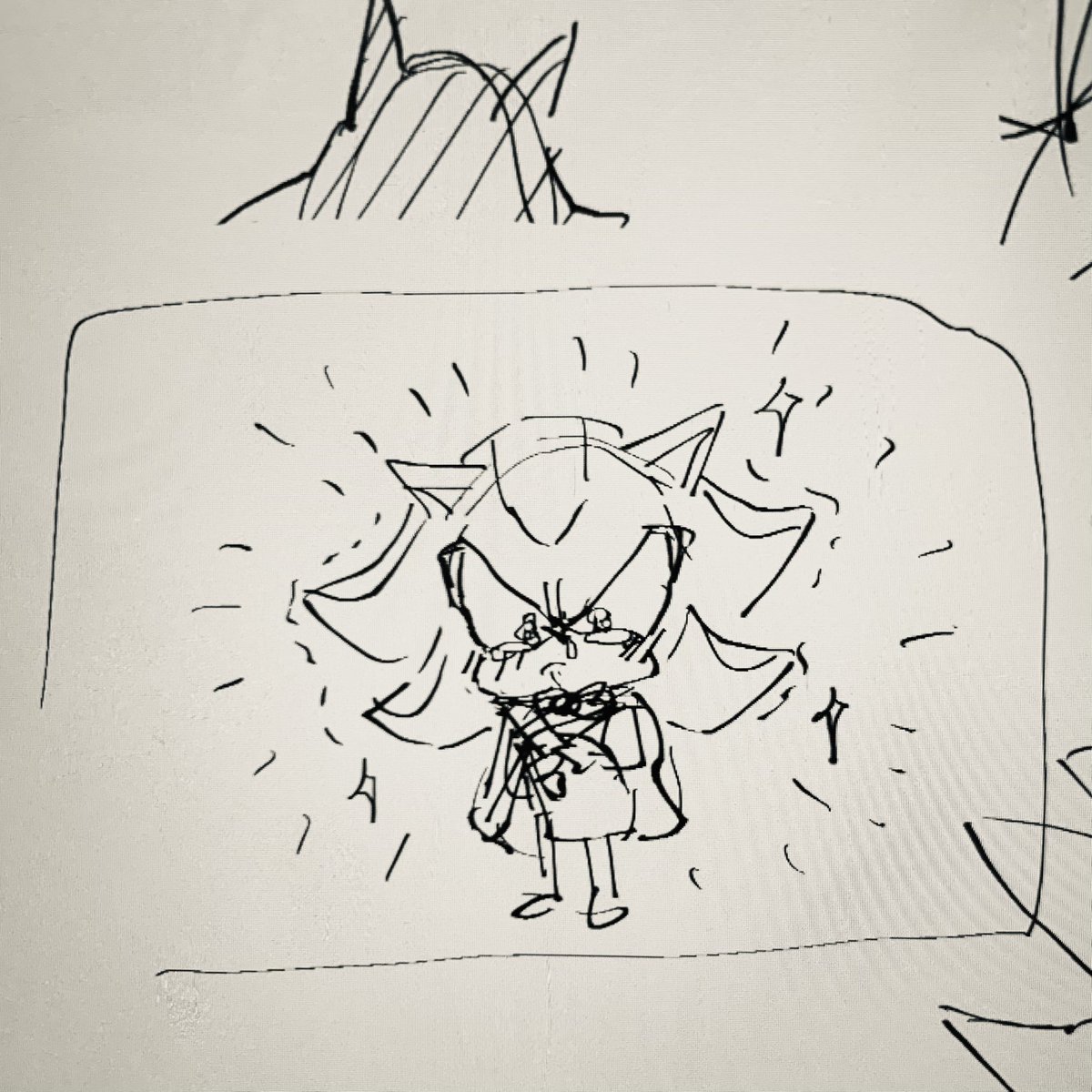 進捗を言う係り。
やっと下書きできたからシャワーを浴びてこよう!全身べったべた!
シャドさんたち暑いだろうなぁぁぁ…
シャドさんの胸元のおしゃれ毛も体温篭ってじっとりしてるんでしょ??夏はちょっと漉いたりするんですか? 