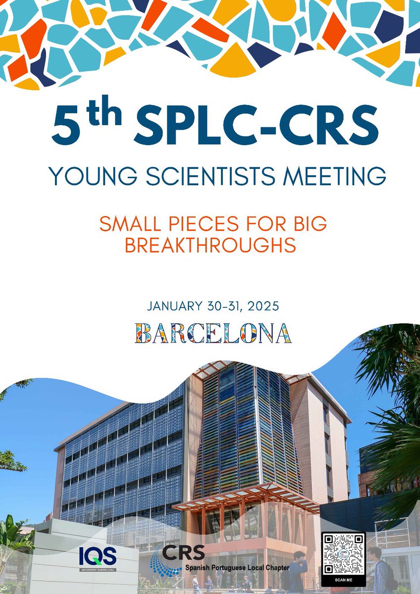 Cristina Fornaguera (@cfornaguerap) on Twitter photo ‼️FRESH NEWS ‼️
The #YSC of the <a href="/CRS_SPLC/">CRS Spanish Portuguese Local Chapter</a> just announced their next meeting in the <a href="/CRSScience/">Controlled Release Society</a> AM&E, hosted by <a href="/IQSbarcelona/">IQS Barcelona</a> on January 2025.
Stay tunned for submission and registration dates.
<a href="/CRS_YSC/">Young Scientist Committee YSC-CRS</a> <a href="/uramonllull/">U. Ramon Llull (URL)</a> <a href="/torrescolltoni/">Toni Torres Coll</a> ‼️FRESH NEWS ‼️
The #YSC of the <a href="/CRS_SPLC/">CRS Spanish Portuguese Local Chapter</a> just announced their next meeting in the <a href="/CRSScience/">Controlled Release Society</a> AM&E, hosted by <a href="/IQSbarcelona/">IQS Barcelona</a> on January 2025.
Stay tunned for submission and registration dates.
<a href="/CRS_YSC/">Young Scientist Committee YSC-CRS</a> <a href="/uramonllull/">U. Ramon Llull (URL)</a> <a href="/torrescolltoni/">Toni Torres Coll</a>