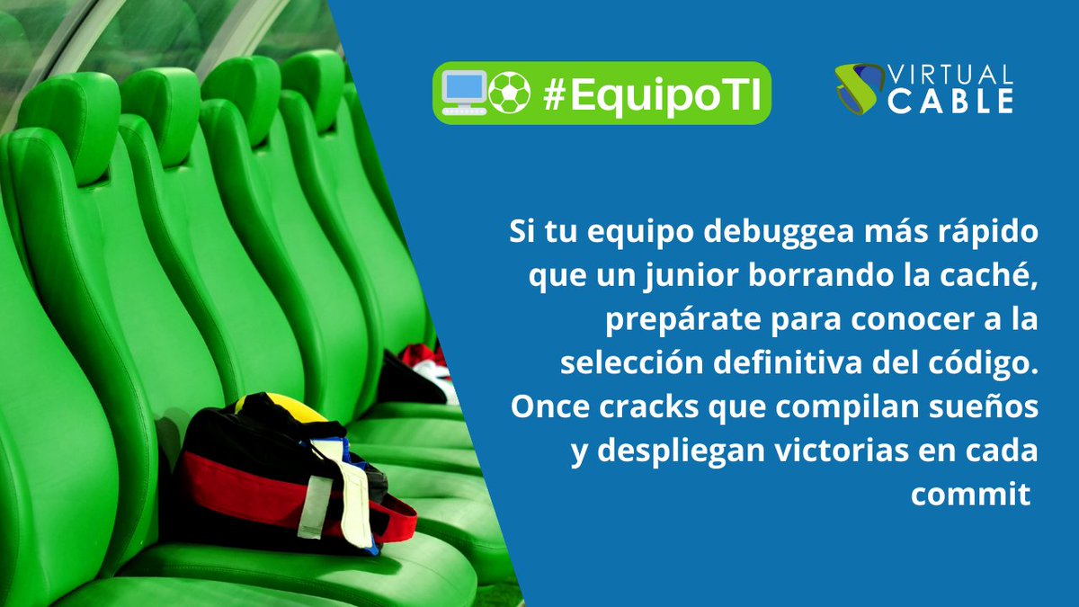 VirtualCable_'s tweet image. Si para ti meter un gol ⚽️️es optimizar una #query que pasó de tardar horas a segundos, 😎 jugamos en la misma liga.

Estresados o trasnochados, pero siempre enamorados del #TI 💙

Comparte este hilo y anima a los #profesionalesTI que juegan todos los días. ¡Equipo! 👇
#EURO2024