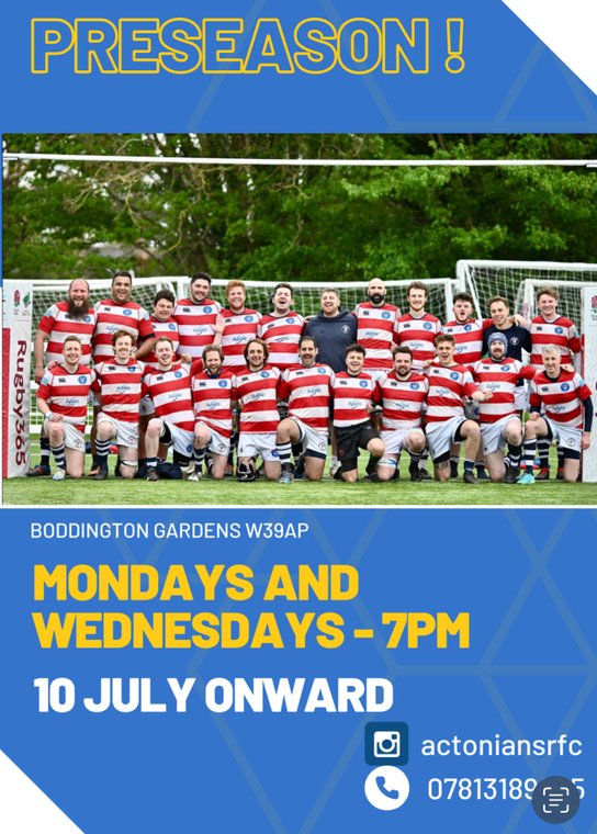 Preseason begins 10th July #Pitchero
actoniansrfc.com/news/preseason…
