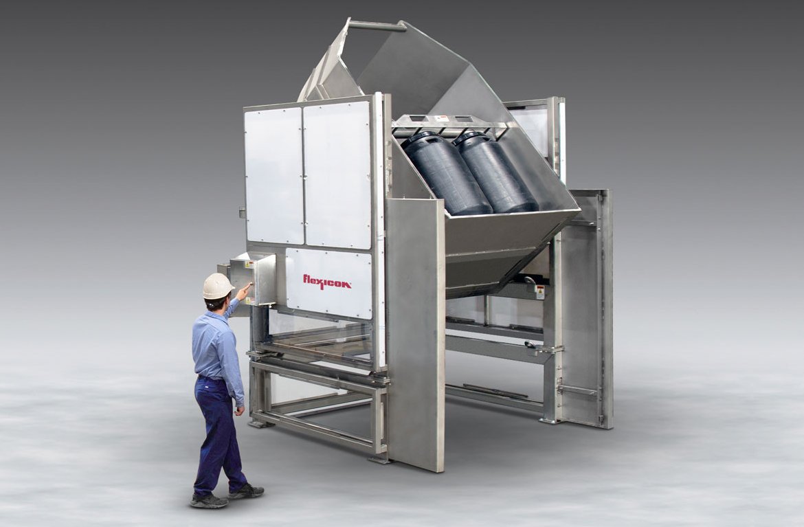 RateSystems's tweet image. A new High-Volume Open-Chute Dumper from Flexicon allows discharging of non-dusty, free-flowing and/or agglomerated bulk materials from multiple drums or boxes simultaneously, as well from Gaylords, totes or bins individually.
#Flexicon #bulkprocess
hubs.la/Q02yx2MK0