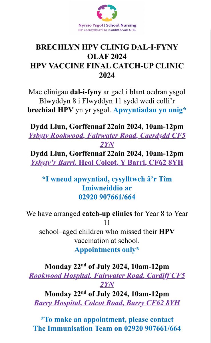 Cardiff and Vale School Nursing team tweet media