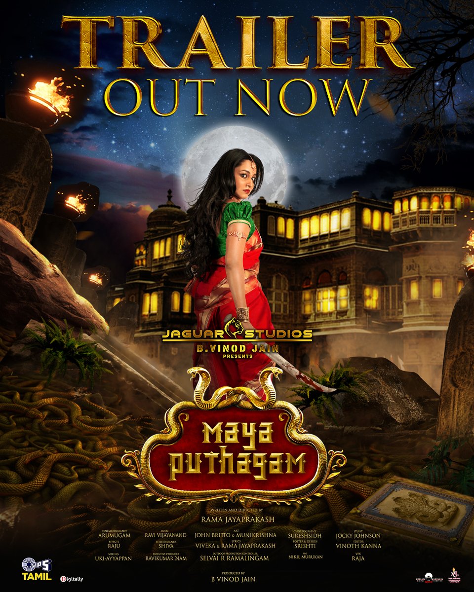 JaguarStudios (@ijaguarstudios) on Twitter photo Let the Mysteries keep you excited, and the Thrills keep you speechless!
#MayaPuthagamTrailer is out now 🔮🐍
🔗youtu.be/DFP_hJHnl3U
#MayaPuthagamFromJuly19
#MayaPuthagam
@ijaguarStudios @iamVinodJain <a href="/jayaprakashdir/">Rama jayaprakash</a> #Srikanth <a href="/ashokactor/">Ashok Kumar B (AKB) #MurugaaASHOK 😉(blue🧞♂️)</a> <a href="/abarnathi21/">Abarnathi</a> @Itskaranjain Let the Mysteries keep you excited, and the Thrills keep you speechless!
#MayaPuthagamTrailer is out now 🔮🐍
🔗youtu.be/DFP_hJHnl3U
#MayaPuthagamFromJuly19
#MayaPuthagam
@ijaguarStudios @iamVinodJain <a href="/jayaprakashdir/">Rama jayaprakash</a> #Srikanth <a href="/ashokactor/">Ashok Kumar B (AKB) #MurugaaASHOK 😉(blue🧞♂️)</a> <a href="/abarnathi21/">Abarnathi</a> @Itskaranjain