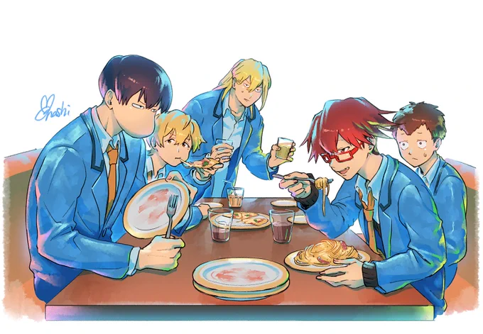 みんなでごはん楽しいねえ、瞬ピー#忘却バッテリーFA 