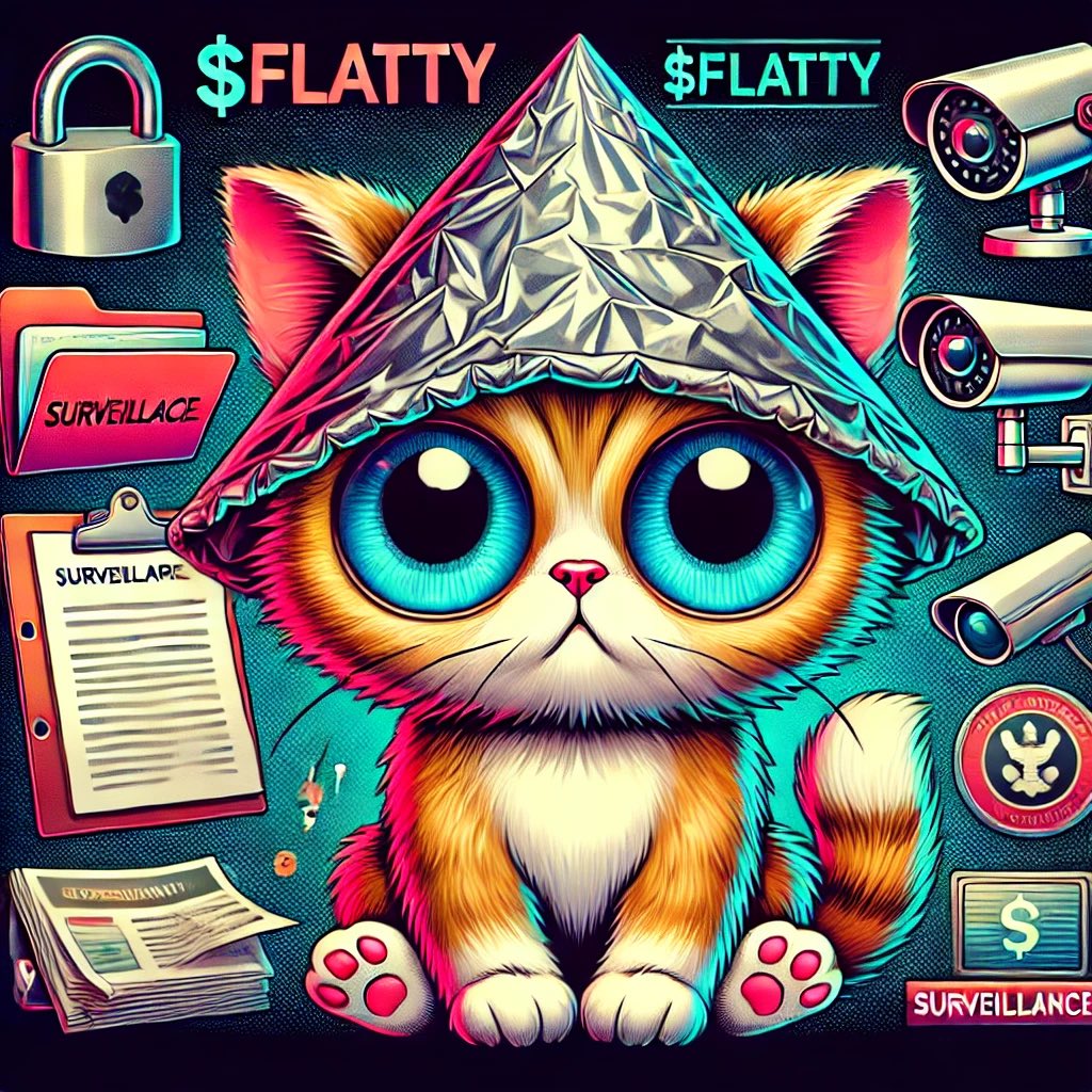 FlattyCoin's tweet photo. 🔍 Did you know about the surveillance and privacy invasion scandals? 📡 Stay vigilant and question what we accept as truth. Protect your privacy! #FLATTY #FlattyCoin #FlattyCat https://t.co/rWpPhWT13E