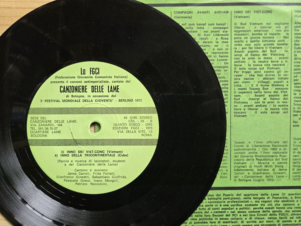 VietnamWarSongs's tweet photo. New acquisitions: great 45s just in from Italy, lots of Vietnam protest and political records. Thanks to @ceciliafanucci1 for helping as always https://t.co/EK2dZ54vf3