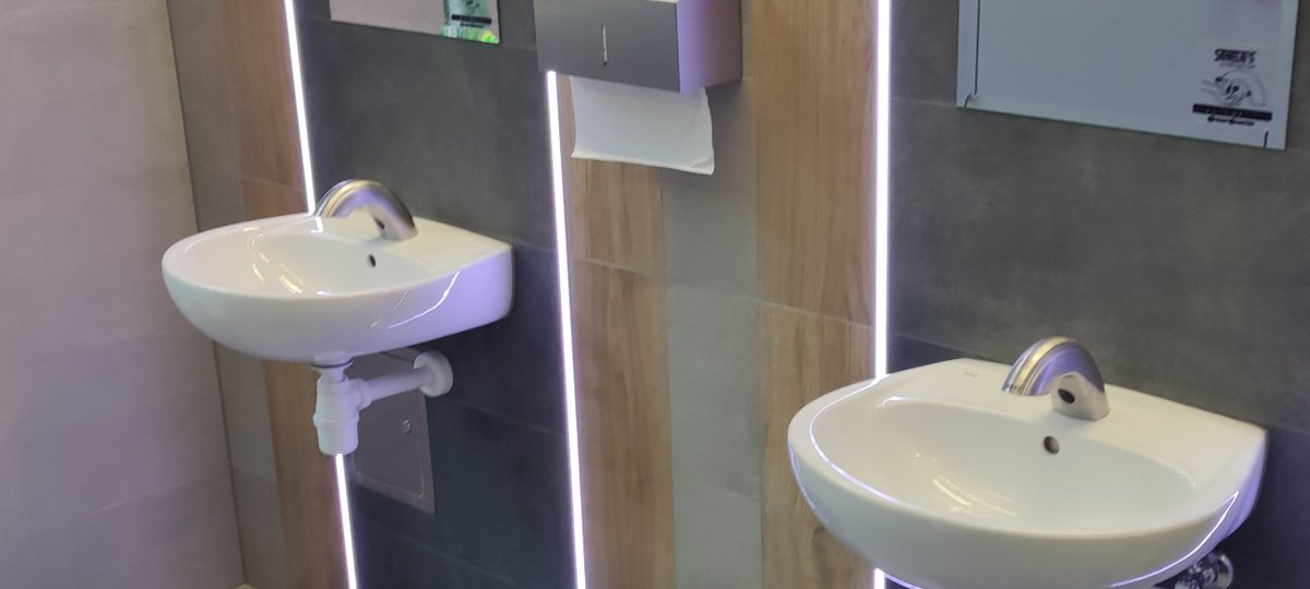 IQRF_Alliance's tweet photo. Smart sanitary technology is an example of using sensors and active elements in one network and using automation processes.
SANELA implemented a project at Cracow University of Technology for central monitoring of soap dispensers, toilets, and urinal flushers. Using #IQRF! https://t.co/JrznYfRlVV