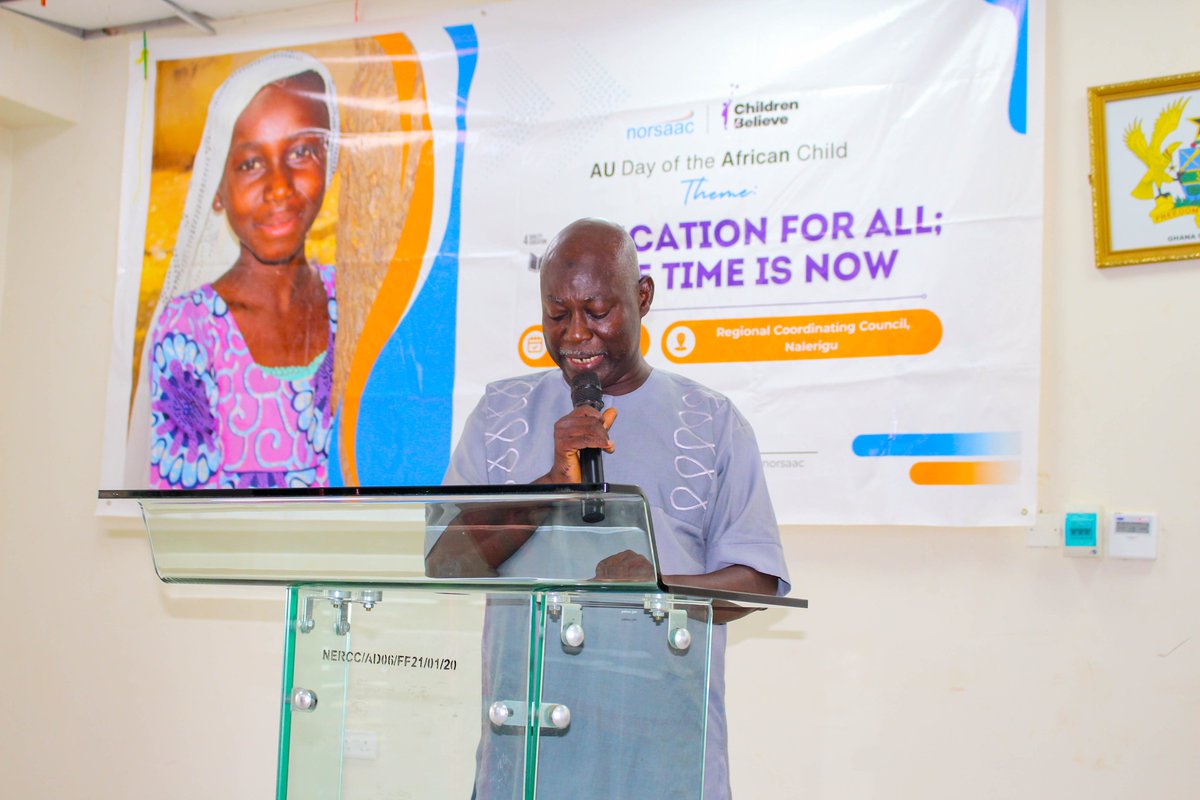 norsaac's tweet photo. The Nalerigu Area Child Development Program celebrated AU Day of the African Child under the theme "Education for All, The Time is Now." The event aimed to address challenges and promote high-quality education.#SDG4 #AUChildrensDay #Norsaac #childrenBelieve https://t.co/eBwt8tL3R2