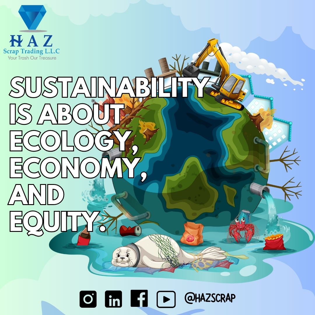 hazscrap's tweet image. Embrace sustainability: it&apos;s about balancing ecology, economy, and equity for a better future.
#HAZScrap #sustainability #ScrapSolutions #ewaste #ewastemanagement #wastemanagement #desruction #environmentalconsulting #callnow #scraprestoration #scraprenewal #uae #scrapuae