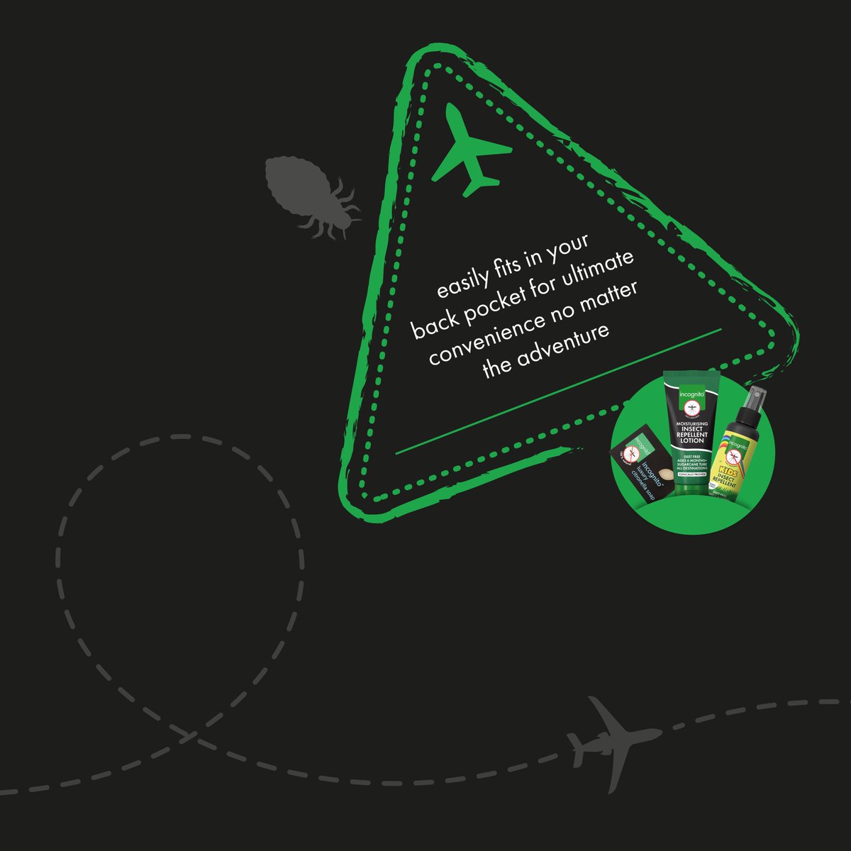 incognitoUK's tweet image. On your next #summeradventure? 🛫 Don't forget to pack incognito - your #travelfriendly #insectrepellent! Many of our products are under 100mL, perfect for your carry-on or day bag.
Don't let an #insectbite ruin your holiday, go incognito today! 🦟👉 lessmosquito.com
