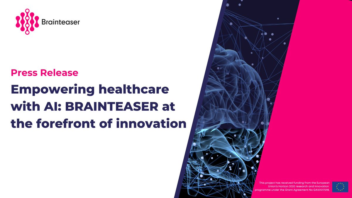 By harnessing AI-driven insights, #BRAINTEASER aims to uncover new methods for managing the #chronicdiseases Amyotrophic Lateral Sclerosis (#ALS) and Multiple Sclerosis (#MS).

👉 Read more in our Press Release: 
🔗 brainteaser.health/news/press-rel…👀 🗞 🆕 

<a href="/EU_HaDEA/">HaDEA</a> #HorizonEurope