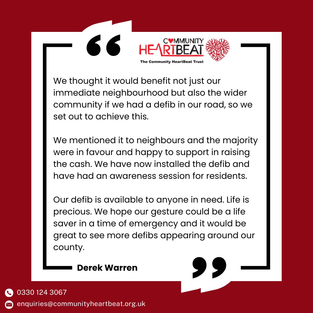 A big thank you to the residents of Winston Avenue for their fundraising efforts and to county councillor Paul West for his contribution. This vital addition will make the area safer for all and improve survival rates of Out-of-Hospital Cardiac Arrests ❤️