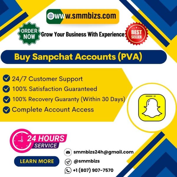 Buy #snapchat  Accounts
Buy #snapchat  Accounts (PVA) – Aged &amp; Verified
Buy a Snapchat Account, high #quality from SMM BIZS.Get fully #verified Snapchat with full access and lifetime validity. Secure, #orderflow  Now
#plesae follow #me
smmbizs.com/product/buy-sn…