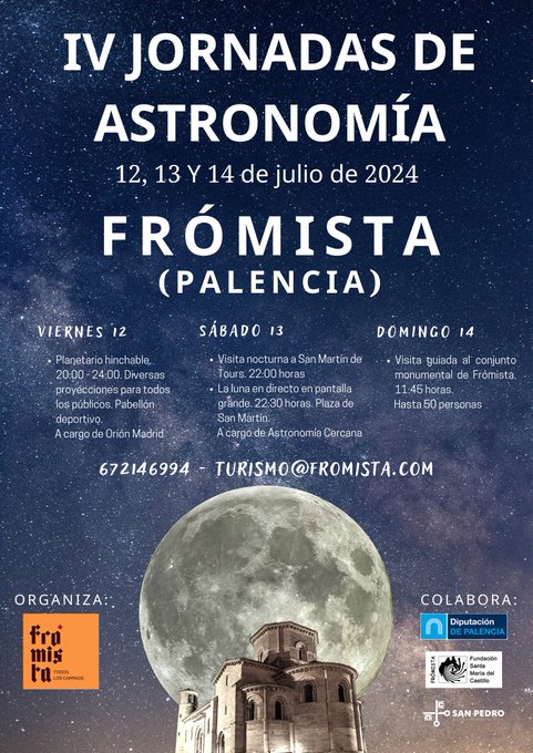 TurismoPalencia's tweet photo. Noche a la luz de las estrellas en las jornadas de astronomía de Fromista.
☄️🪐✨
#Frómista #Palencia #turismocultural #ocio #STARTLIGHT #astronomia https://t.co/yzwVhmQJVp