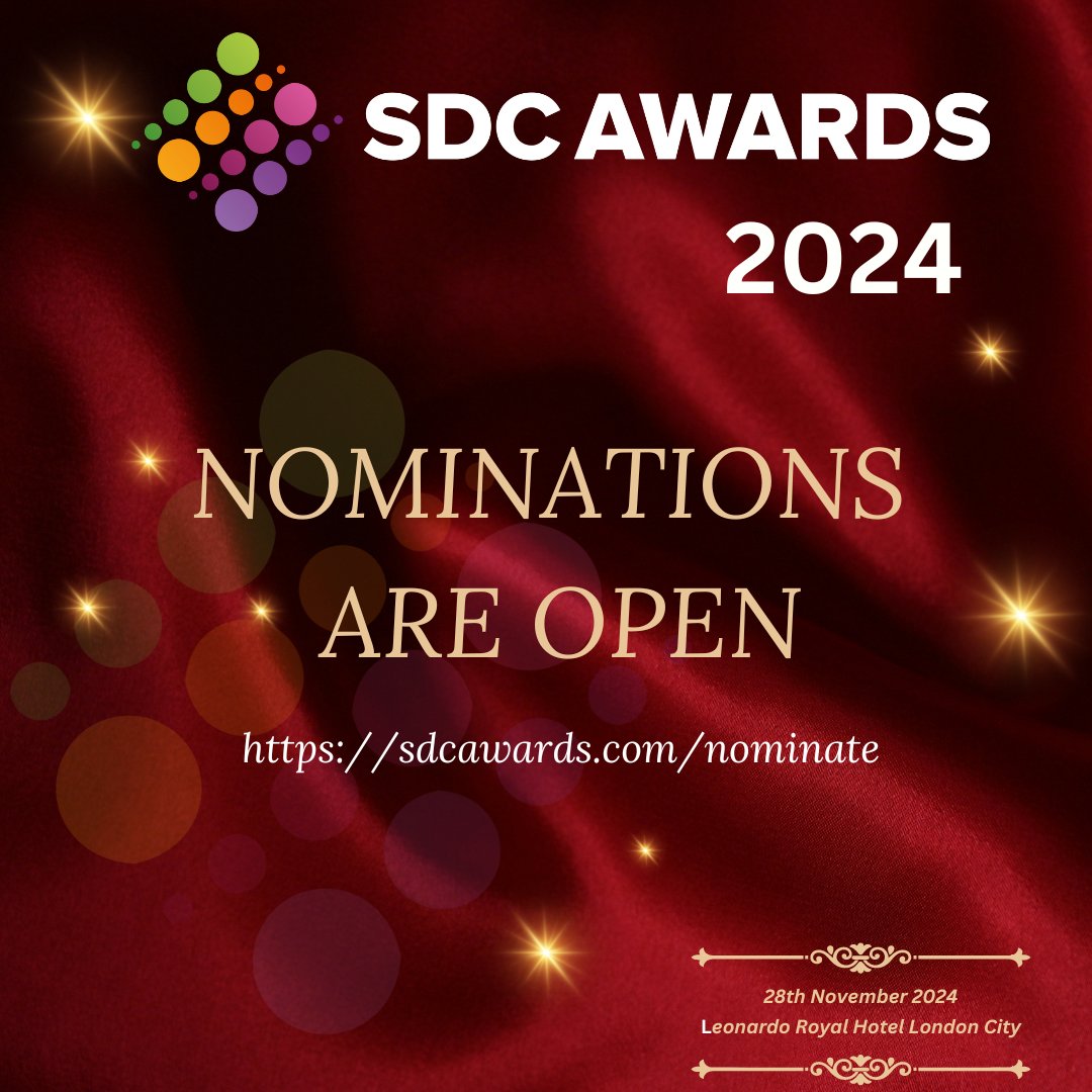 📢 2024 SDC AWARDS NOMINATIONS ARE OPEN!
 
 📅 SAVE THE DATE: 28th November 2024
 🏨 VENUE: Leonardo Royal Hotel London City

 So ... STAND OUT FROM THE CROWD and get nominating today!
 ⬇️
 lnkd.in/dsW9J593

#sdcawards #Storage #Digitalisaton and #Channel Awards!