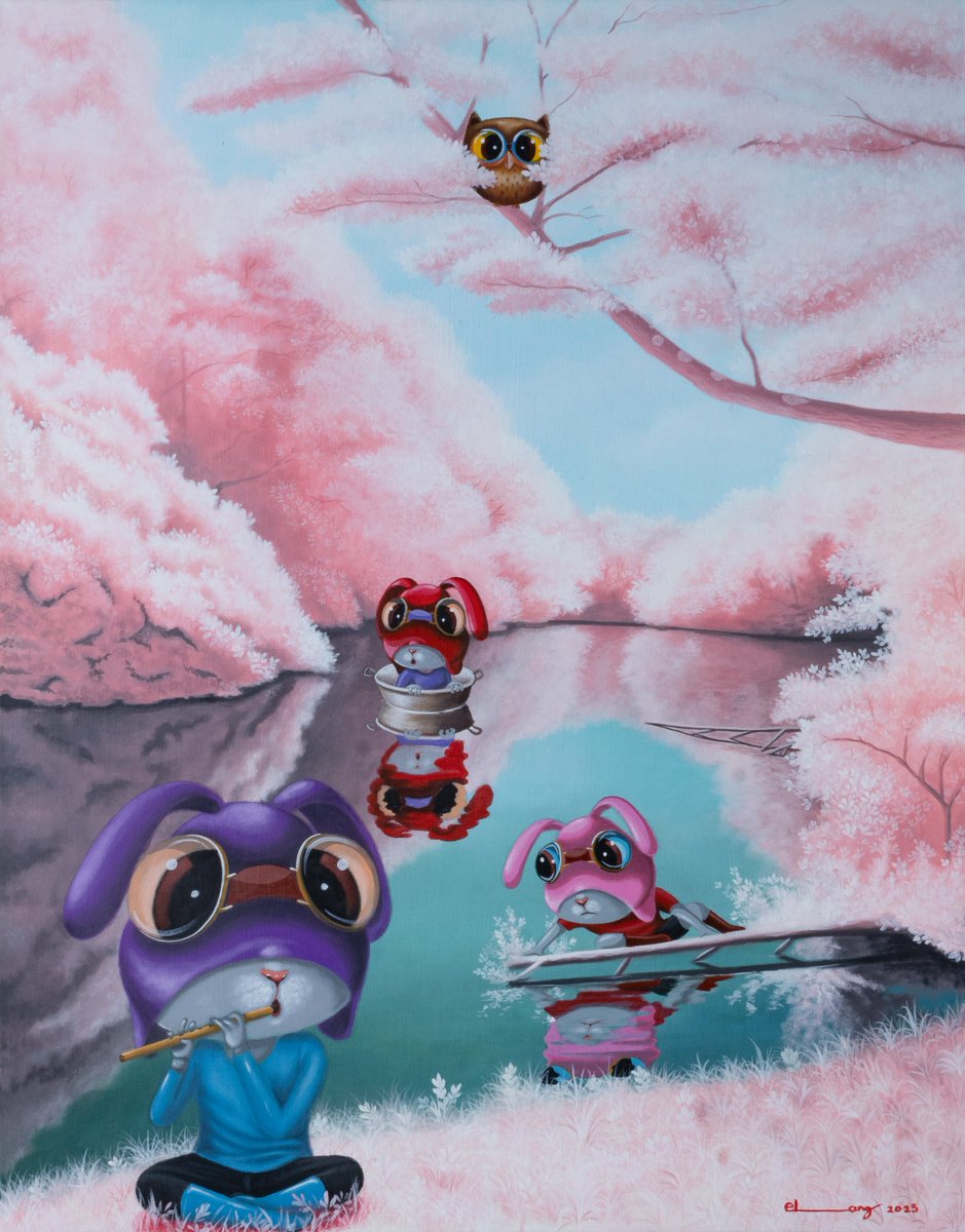 VLABgallery's tweet image. Elang Sutajaya (Yogyakarta, 1987) is an Indonesian artist who can be described as a visual storyteller. The artist grew up with pop culture influence as can be appreciated in his anthropomorphic aviator rabbits.

#vlab #villazan #art #artist #elangsutajaya #exhibition