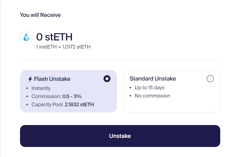 InceptionLRT's tweet photo. 🚀 Flash Unstake is LIVE on InceptionLRT 🚀
🚀 Flash Unstake is LIVE on InceptionLRT 🚀
🚀 Flash Unstake is LIVE on InceptionLRT 🚀

Time is 💰 in DeFi. That's why we're giving YOU the keys to instant liquidity ⚡⚡⚡

What's the hype about Flash Unstake? 🧐
This awesome feature lets you unstake your LSTs (ETH coming soon!) in minutes, not days 😎

No more waiting around for your funds - react to market moves, cover expenses, or just flex your financial freedom 💪

How does it work? 🤩
���️ Head to the InceptionLRT dApp.
♦️ Select your LST/LRT and then choose "Flash Unstake".

♦️ Select the amount of  you want back.
♦️ Confirm, and boom 💥 - your ETH is back in your wallet in a flash⚡

The Flash Unstake fee is variable, changing according to the Flash Unstake Pool's current balance. When the pool is healthy, the fee is as low as 0.5%, but it can go as high as 3% when demand is high ⚖️

How It Works 🤓
Imagine you want to flash unstake 1 ETH. Let's say the fee is 0.5%. You'll pay a small fee of 0.005 ETH, and get 0.995 ETH back in your wallet within 24 hours ⚡

But here's the cool part: that fee goes back into the system to incentivize other users to restake, which helps keep our LRTs competitive 🔄

It's a win-win!

Flash Unstake is the perfect tool to make your #restaking experience MUCH MUCH BETTER 🔥

Why? 🤔
• Need to react to market moves ASAP? No problem.
• Unexpected expense? Get your LSTs back fast.
• Just like having options? We got you.

Flash Unstake gives you the flexibility YOU deserve!

Flash Unstake is just the beginning. We're constantly building new ways to make DeFi work for YOU 🫵

Come together and give it a try today👇 

https://t.co/VIItAjotiv