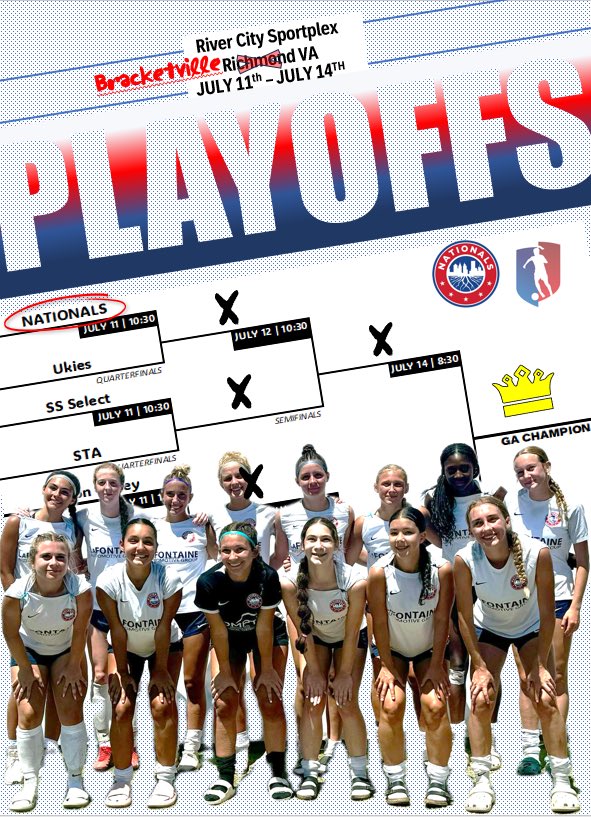 Nationals 09 Blue ECNL (@09nationalsblue) on Twitter photo Welcome to Bracketville VA, “Stay as long as you can”. First game this Thursday @ 10:30 on Field #1.
<a href="/GAcademyLeague/">Girls Academy</a> <a href="/NationalsGA/">Nationals Girls Academy</a> <a href="/USYouthSoccer/">US Youth Soccer</a> <a href="/TopDrawerSoccer/">TopDrawerSoccer</a>
<a href="/CoachDR7/">David Robertson</a> <a href="/ImCollegeSoccer/">College Soccer Truth ™</a> Welcome to Bracketville VA, “Stay as long as you can”. First game this Thursday @ 10:30 on Field #1.
<a href="/GAcademyLeague/">Girls Academy</a> <a href="/NationalsGA/">Nationals Girls Academy</a> <a href="/USYouthSoccer/">US Youth Soccer</a> <a href="/TopDrawerSoccer/">TopDrawerSoccer</a>
<a href="/CoachDR7/">David Robertson</a> <a href="/ImCollegeSoccer/">College Soccer Truth ™</a>