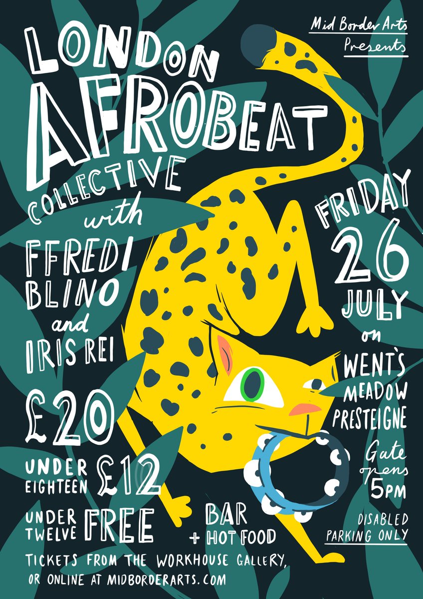 LONDON AFROBEAT COLLECTIVE
Supported by Ffredi Blino &amp; Iris Rei
Friday 26 July. Gates open 5pm, music starts at 7pm
Went’s Meadow Barn, Presteigne
Tickets are on sale now for an amazing night from the UK’s most infectious afrobeat band: wegottickets.com/event/621161/