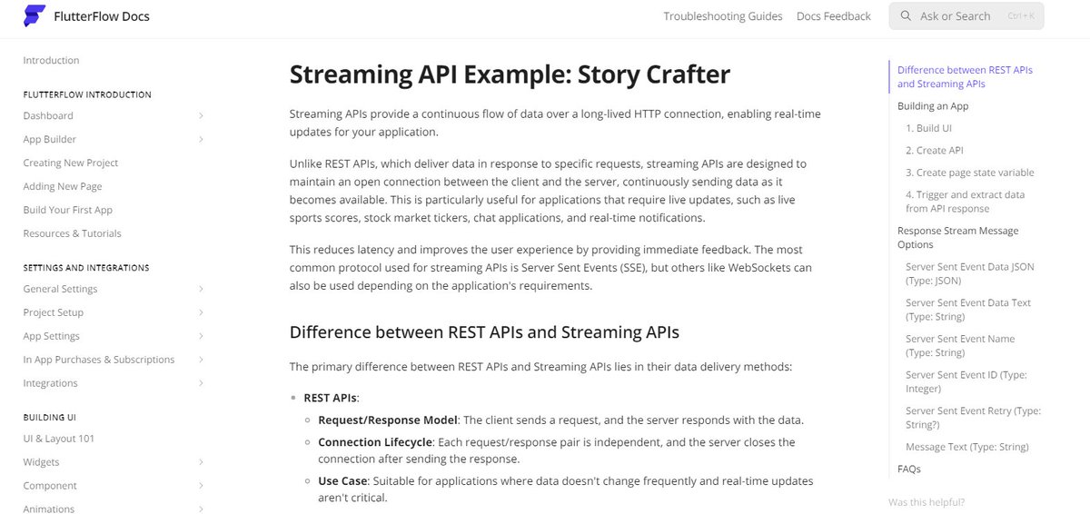 karolgost_'s tweet image. So, looks like we have streaming API on @Flutterflow now? 😎