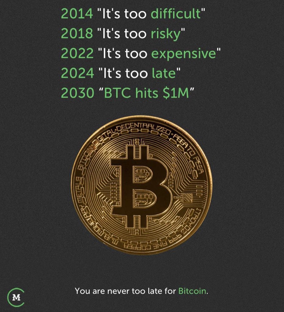 You are never too late for #Bitcoin