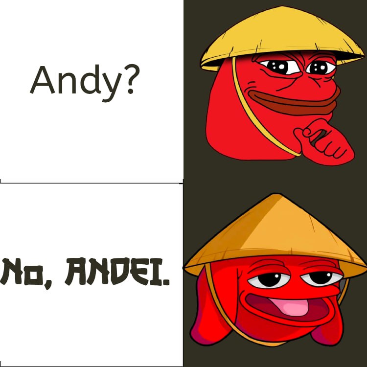ANDEICTO's tweet photo. How’s our new look $ANDEI fam? 👀

#ANDEI #memecoin #sol #eth #btc $BRETT $PEPE $ANDY $BIRDDOG $WOLF $NGMI $BILLY $WIF $MAGA $MOG $BIAO $PEIPEI https://t.co/OIyKf7fbrG