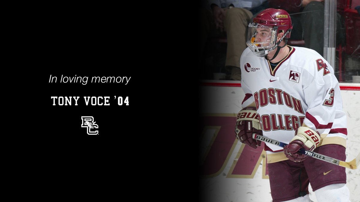 BC_MHockey's tweet photo. It is with great sadness and a heavy heart that Boston College Hockey learned of the passing of Tony Voce. 

Our thoughts and prayers go out to his family, his friends and teammates. https://t.co/60DOmxJizj