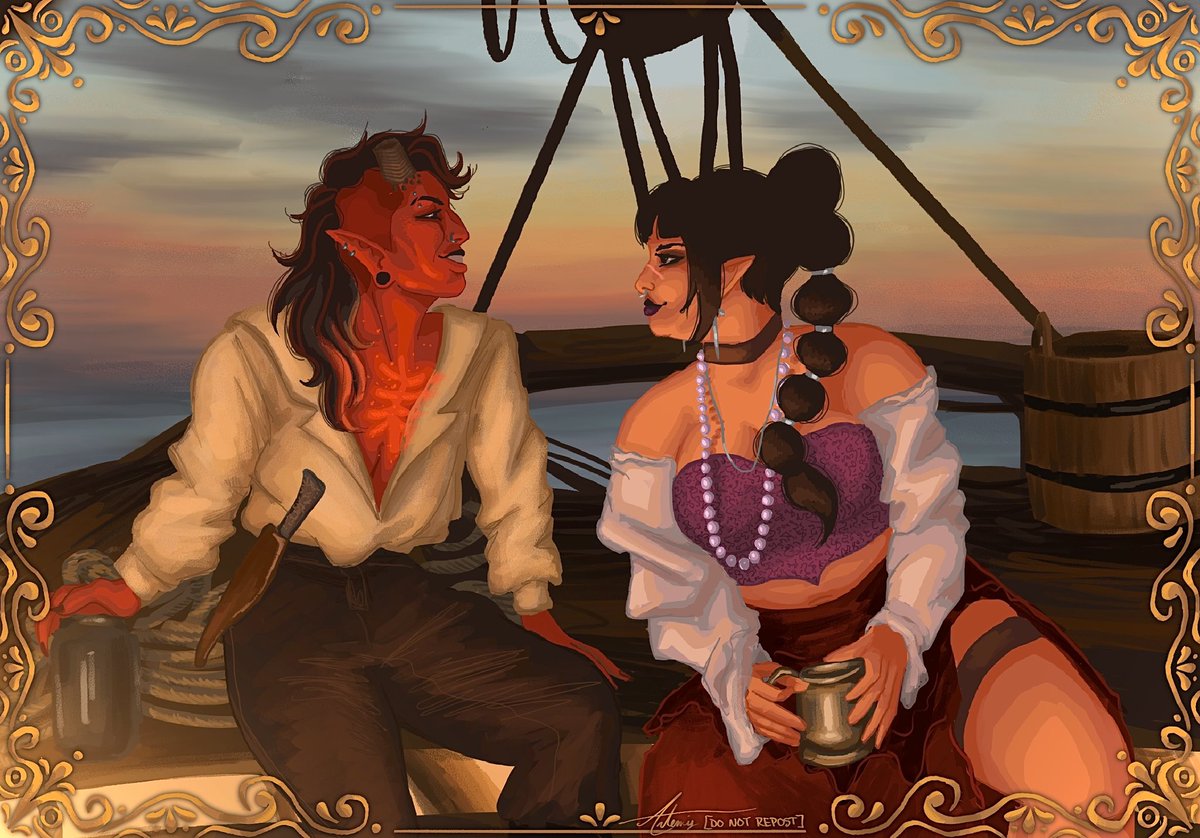 mrartemystic's tweet photo. hello #PortfolioDay! i’m artemis, a nonbinary lesbian illustrator based out of the uk! i mostly work in character design (dnd designs are my fav) and i’m open for any freelance opportunities &amp; commissions — just shoot me a message! https://t.co/nfjEOGD2xO