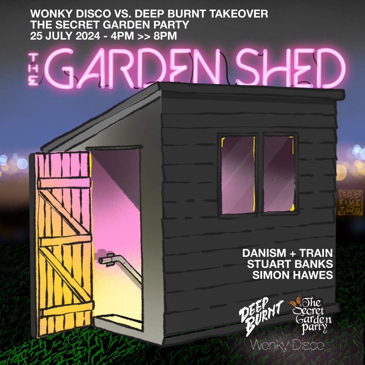 sosuremusicuk's tweet photo. Looking forward to linking up with @wonkydisco at @SecretGardenHQ later this month as we host a takeover at The Garden Shed from 4pm on Thursday. Check out the link for all the details and ticket information. See you in the garden >> https://t.co/UQXI6yqxdH https://t.co/hggm0QIX68